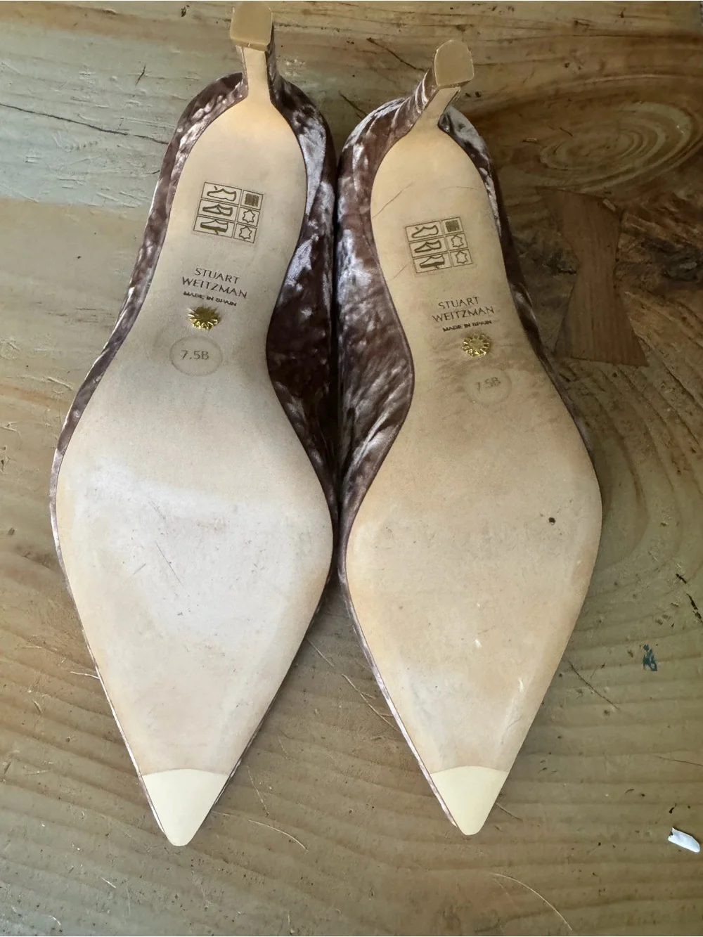 Stuart Weitzman Crushed Velvet Pumps